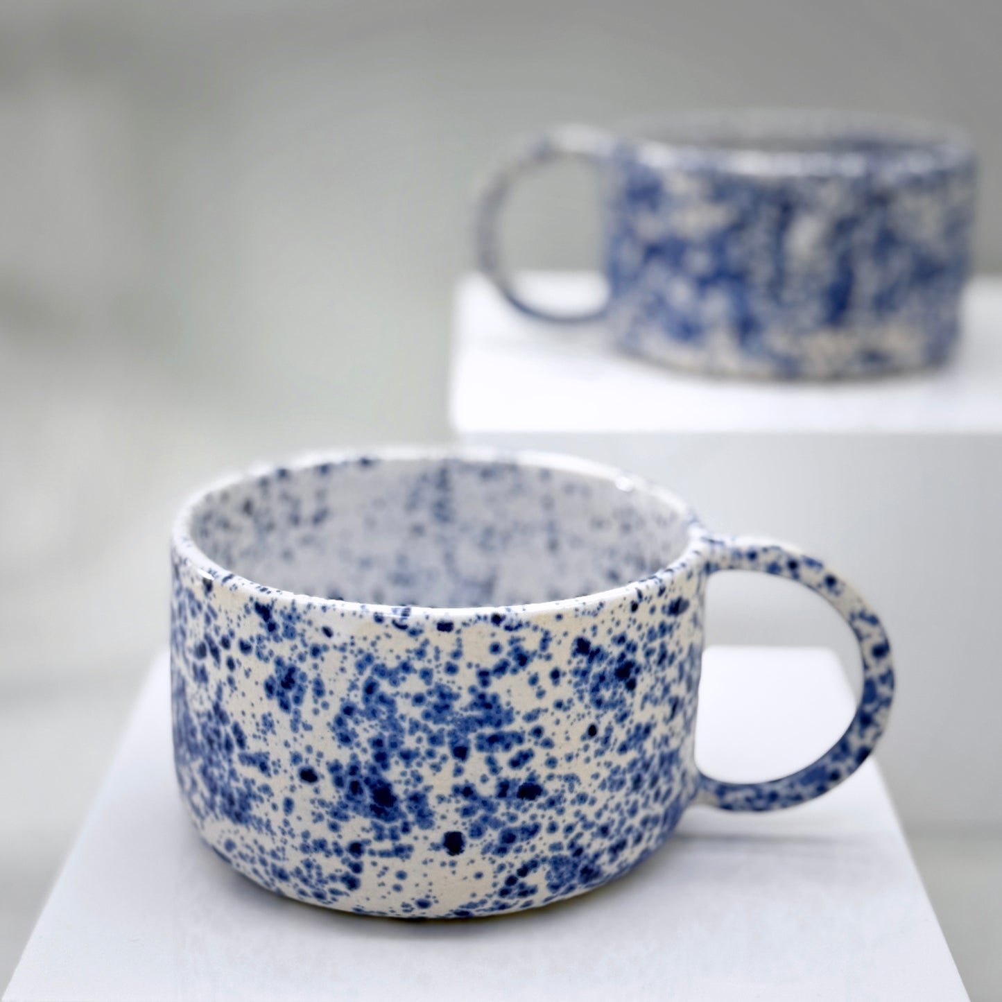 Blue Splatter Mugs
