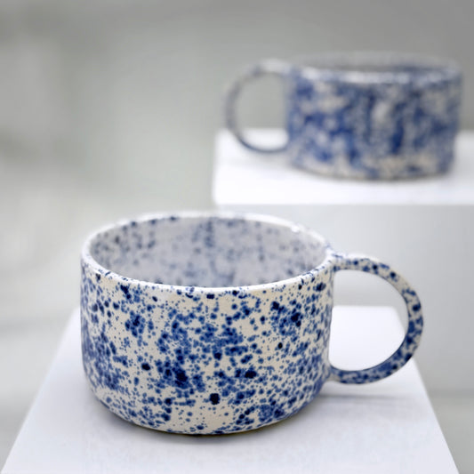 Blue Splatter Mugs