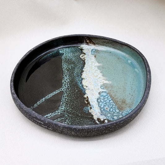 Obsidian Tide Serving Plates 1" deep