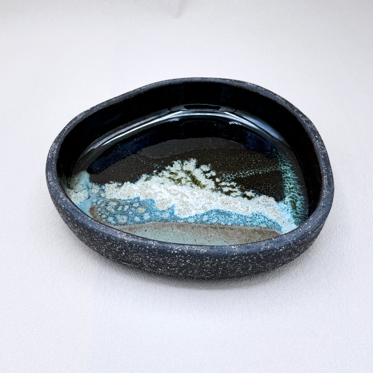 Obsidian Tide Serving Plates 1" deep