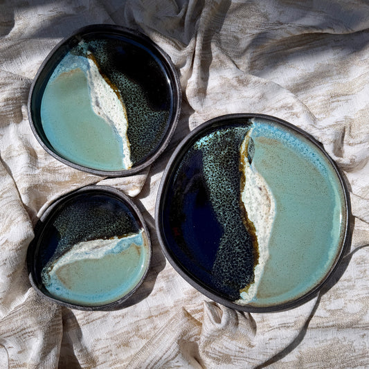 Obsidian Tide Serving Plates