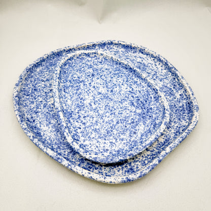 Atlantic Fog Round Serving Trays